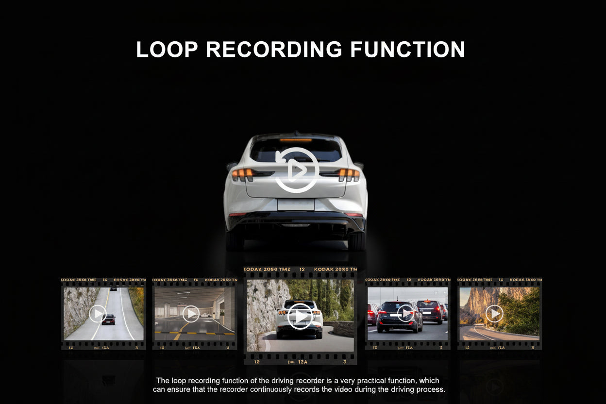 Podofo Dashcam Rétroviseur Intelligent 4K Double Objectif – Écran 9,66" avec BSD & LCA