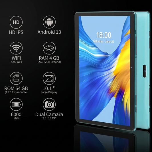 Tablette PRITOM M10 10,1″ | Android 13 Go, 64 Go, Wi-Fi