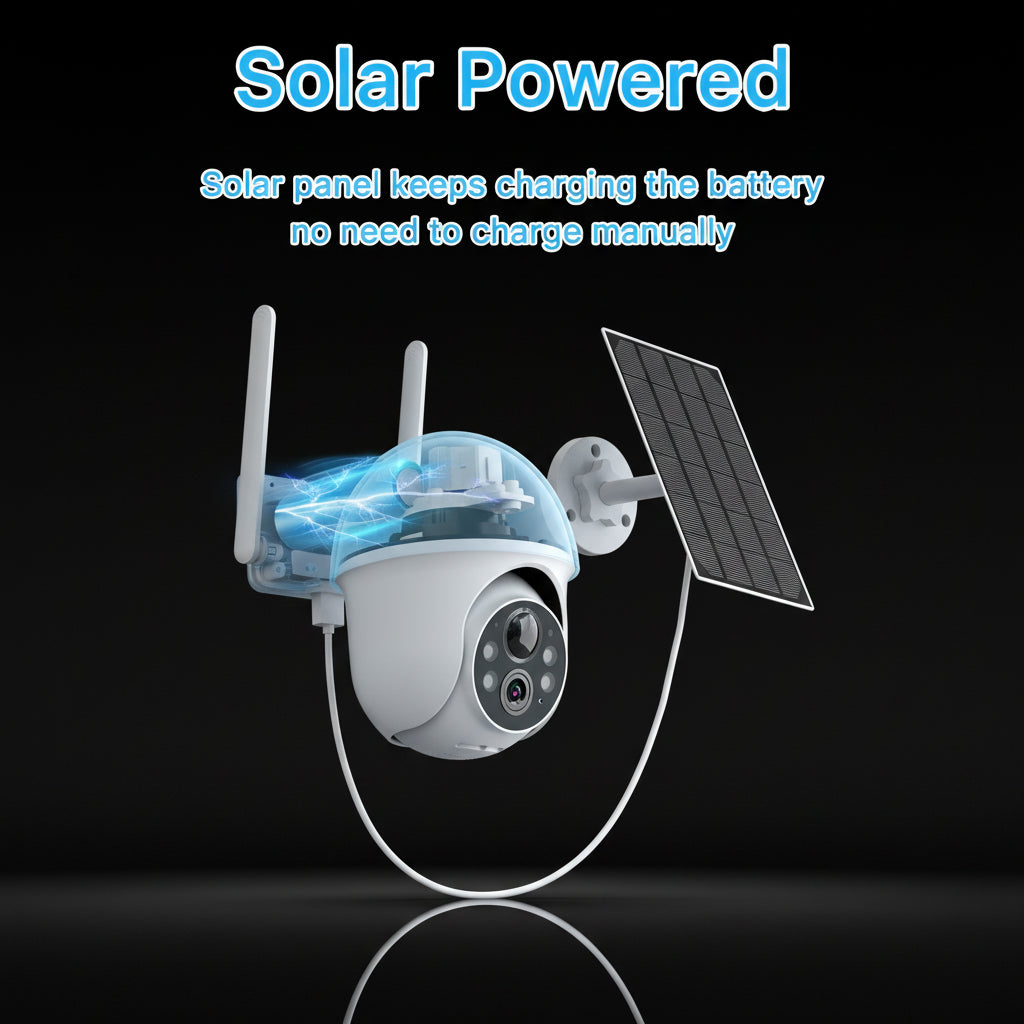 Caméra Solaire ANRAN 5MP PTZ 360° Vision Nocturne Couleur PIR