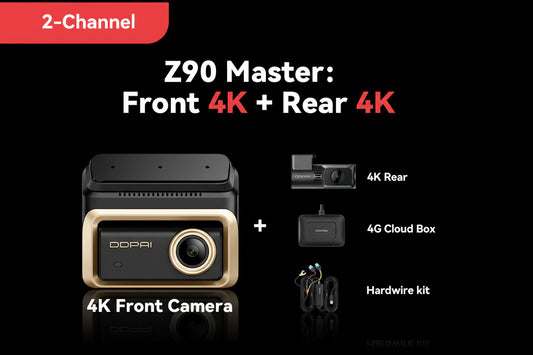DDPAI Z90Master Dashcam Double Caméra 4K HDR – Capteur Sony STARVIS 2 IMX678, ADAS & WiFi 5GHz