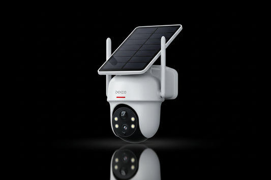 Système 4 Caméras Solaires Dekco 3MP PTZ 360° WiFi Alexa Autonome