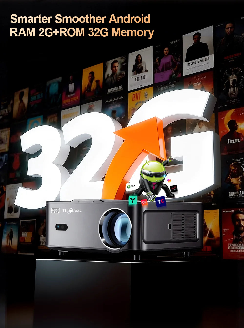Vidéoprojecteur ThundeaL TD98 Mini Full HD Android | Wi-Fi 6 & Autofocus