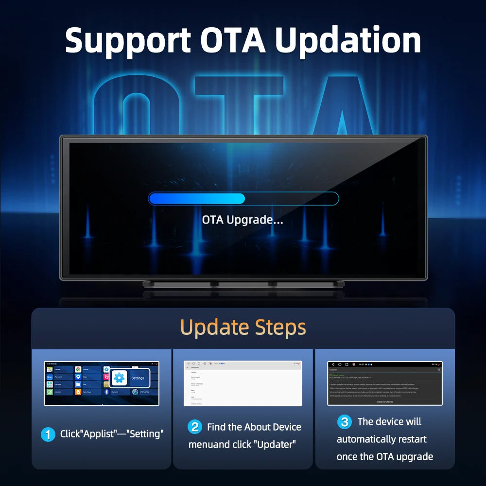 Dashcam Android 14 Imagebon W70 11.4" - CarPlay Sans Fil GPS 6+128Go