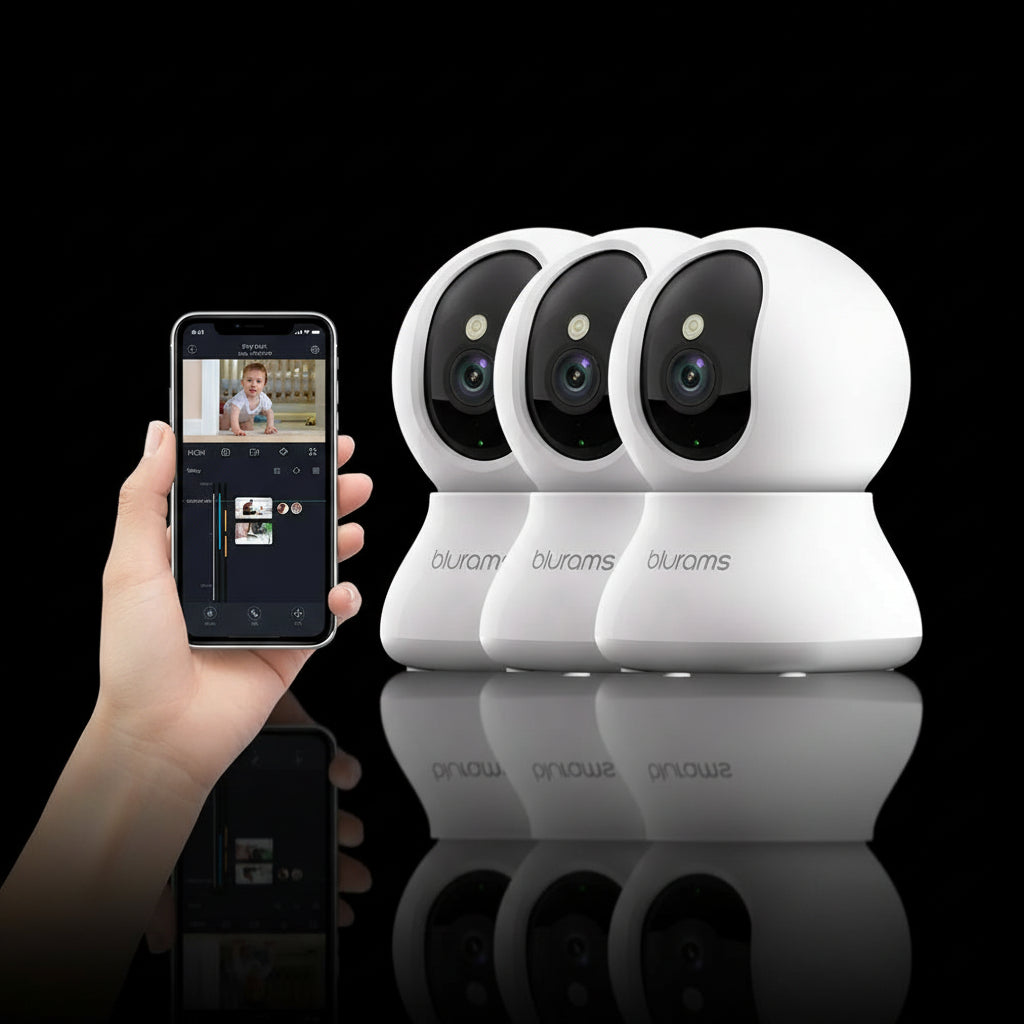 Pack 3 Babyphones Caméra 2K HD - Surveillance Multi-Espaces Vision Nocturne