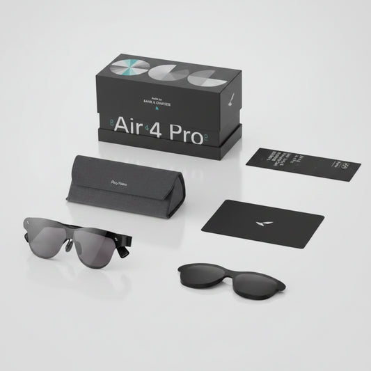 Rayneo Air 4 Pro — Lunettes de Réalité Augmentée | Double OLED, FOV 47°, Contrôle Vocal, IPX-5 & DisplayPort USB-C
