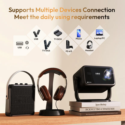 XGODY – Vidéoprojecteur 4K | 500 ANSI | 1080P Natif | Android 11 | Wi-Fi 6 | Autofocus IA