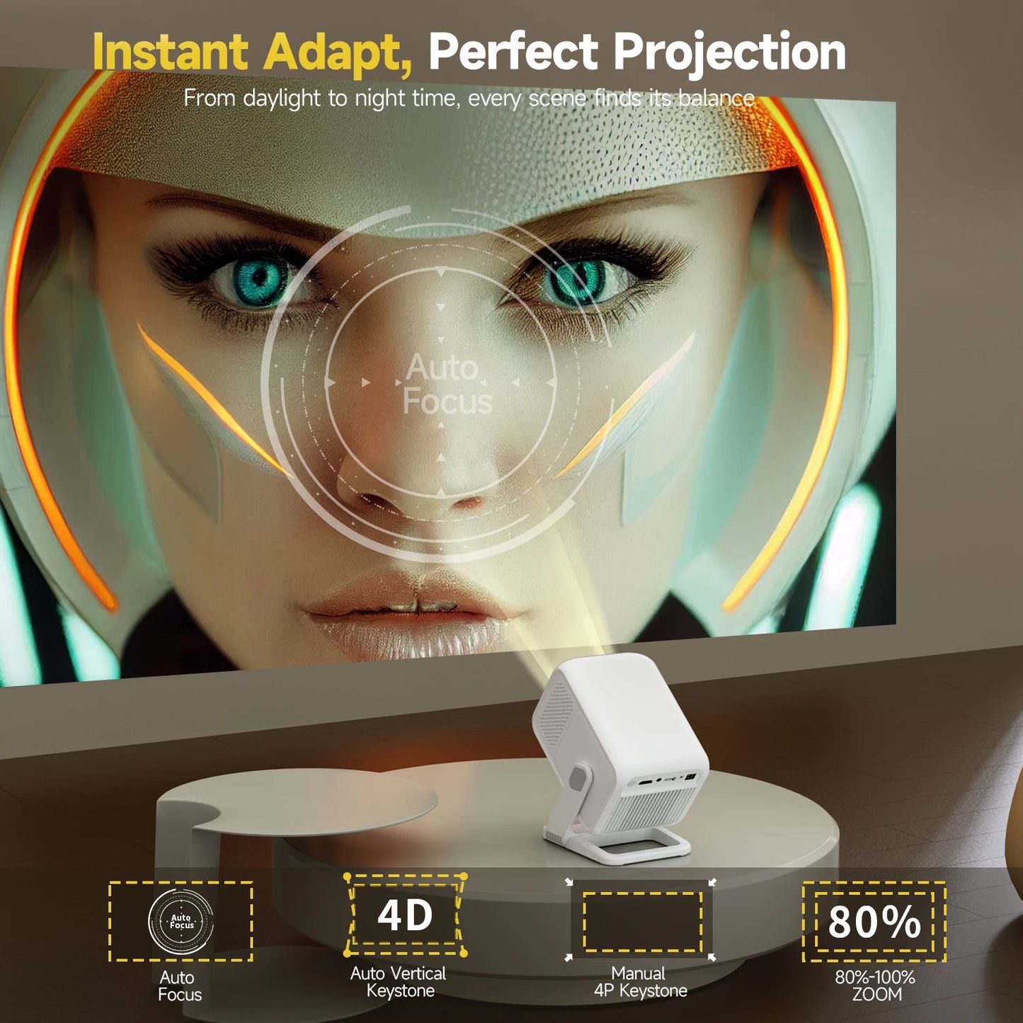 Magcubic HY310X – Vidéoprojecteur Portable Full HD 1080p | 420 ANSI, WiFi 6, Autofocus, Android 11