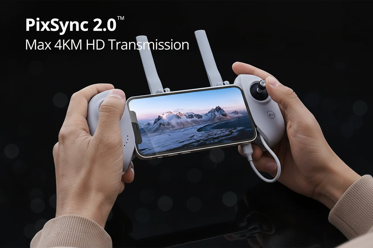 Drone Potensic C0 ATOM SE 4K GPS Gimbal 1 Axe 249g - Portée 4km Waypoint Follow Me - Kit 2 Batteries