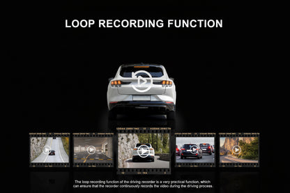 Podofo Dashcam Rétroviseur Intelligent 4K Double Objectif – Écran 9,66" avec BSD & LCA