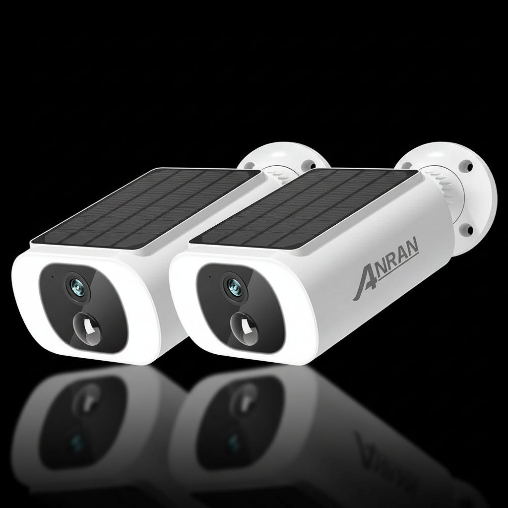 Pack 2 Caméras WiFi Solaires ANRAN 3MP - Vision Nocturne Couleur