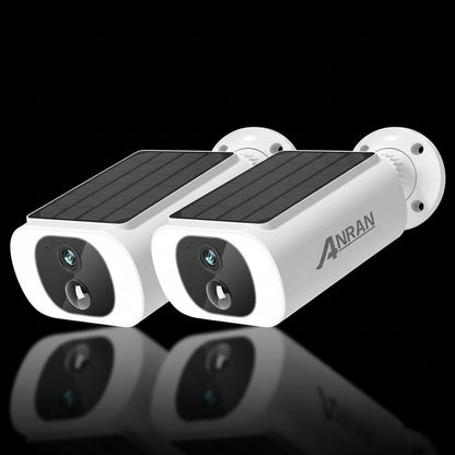 Pack 2 Caméras WiFi Solaires ANRAN 3MP - Vision Nocturne Couleur