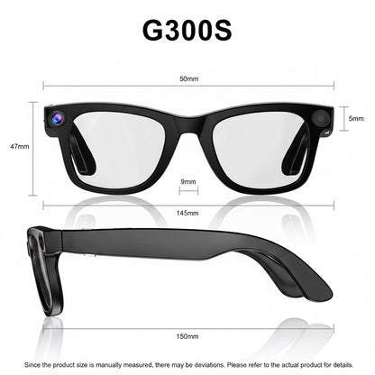 ERVPES G300S — Lunettes Connectées IA | Traduction Simultanée | Bluetooth | Vidéo