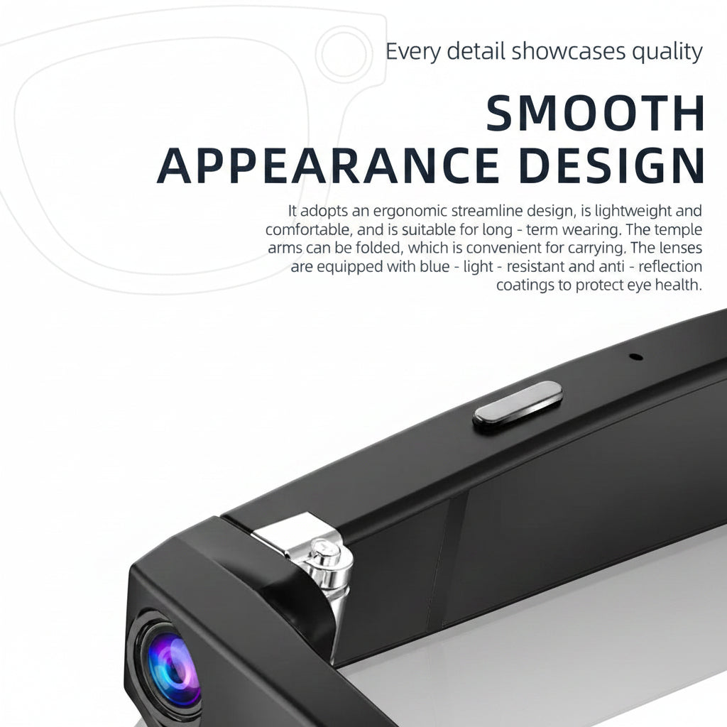 ERVPES G300L — Lunettes Connectées IA | Traduction Simultanée | Bluetooth | Vidéo