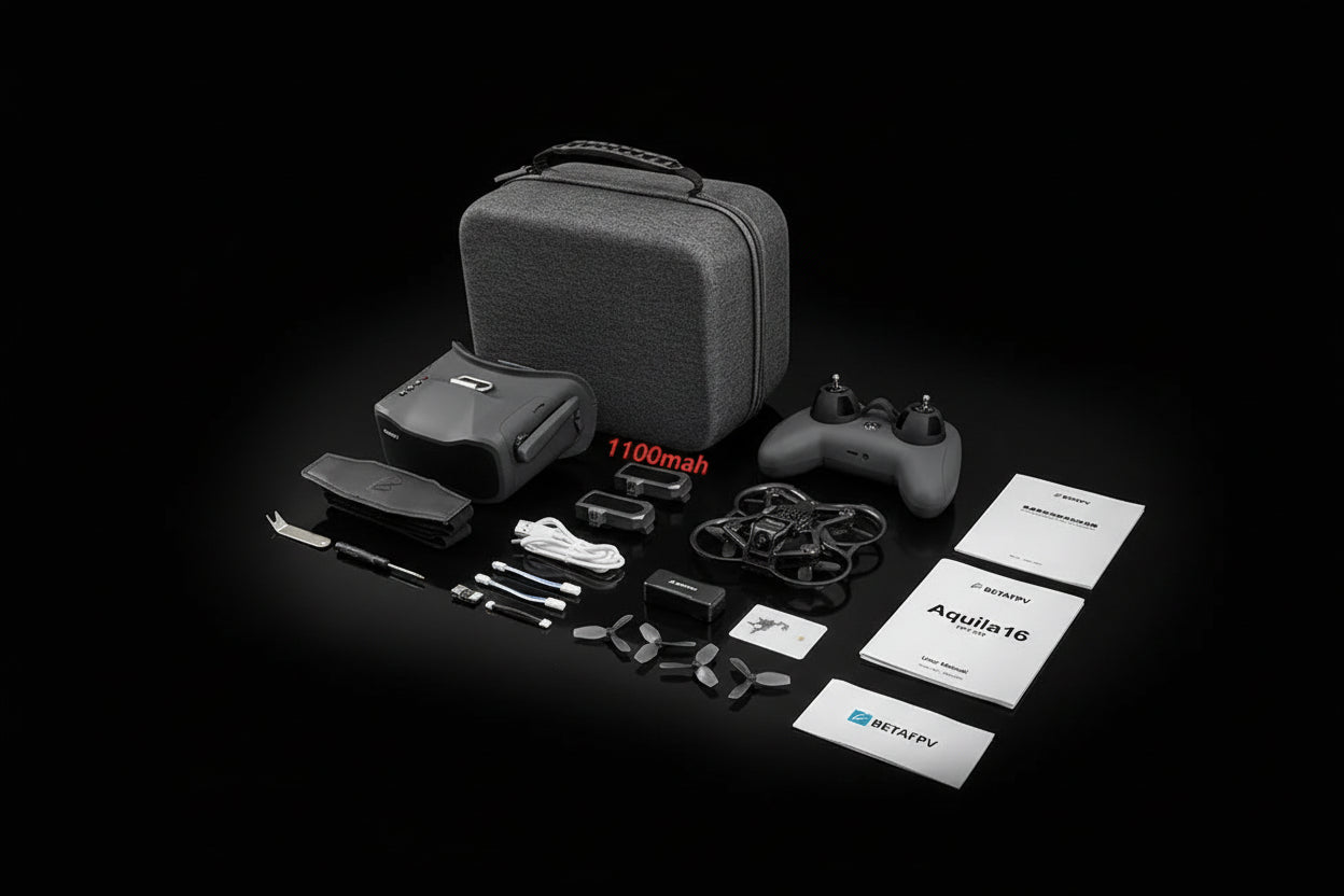 BETAFPV Aquila16 FPV Kit – Drone Brushless ELRS 2.4G RTF | LiteRadio 2 SE + VR03