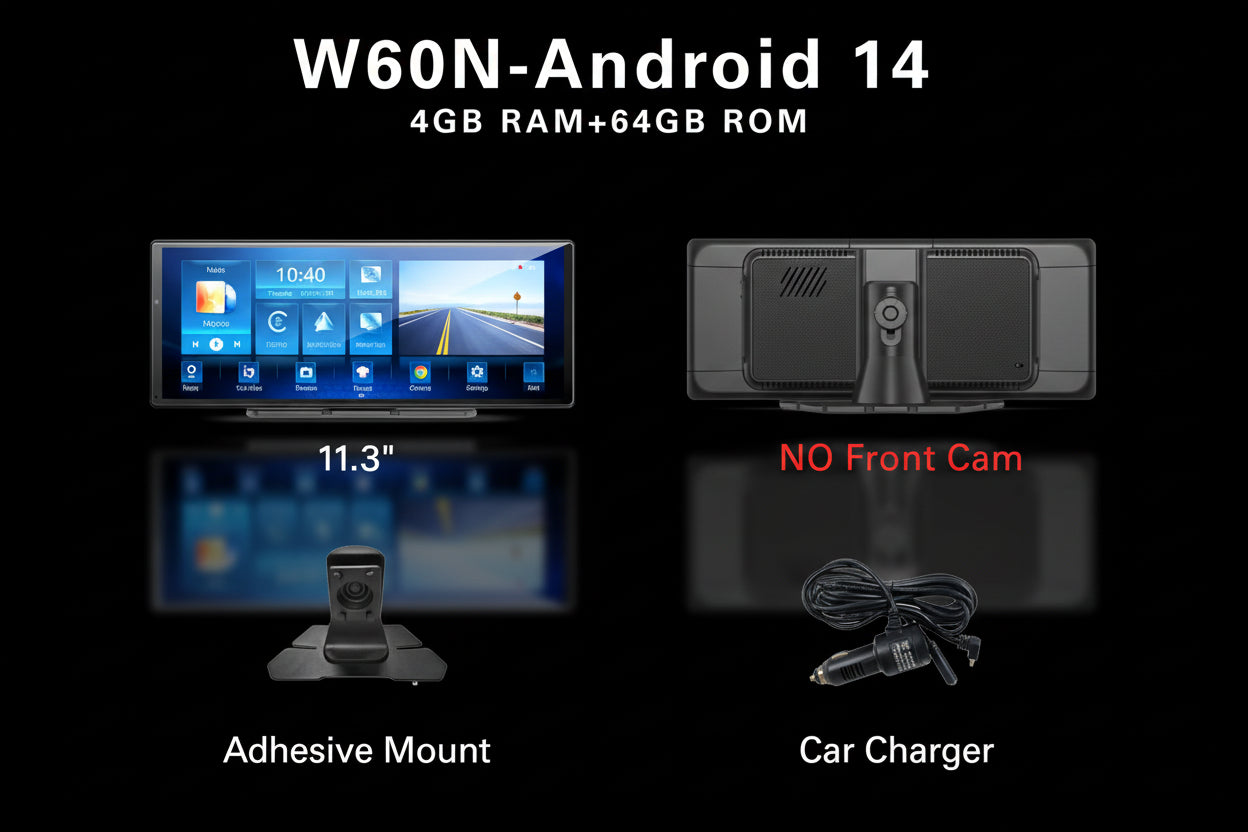 Autoradio Android 14 Imagbon W60N 11.3" - CarPlay Sans Fil & Android Auto - WiFi 5G 8 Cœurs 4+64Go
