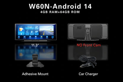 Autoradio Android 14 Imagbon W60N 11.3" - CarPlay Sans Fil & Android Auto - WiFi 5G 8 Cœurs 4+64Go