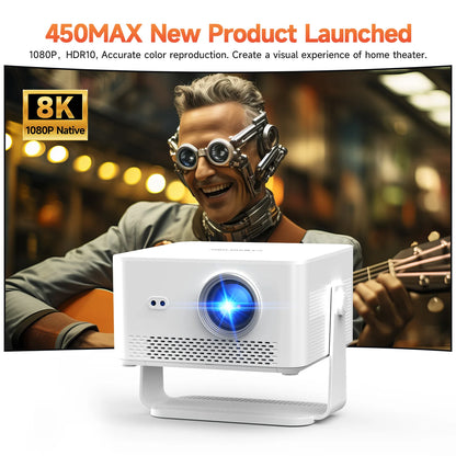 Magcubic HY450MAX – Vidéoprojecteur Full HD 1080p | 1100 ANSI, Android 14, WiFi 6, Autofocus