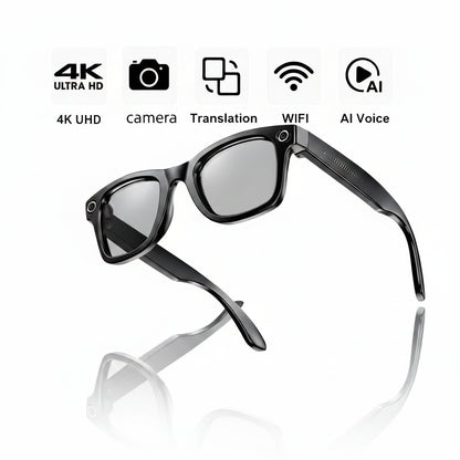 GUHUAVMI W610 — Lunettes Connectées IA | ChatGPT 4.0, Traducteur IA, Caméra 800W, Verres Photochromiques & Étanche — Photochromique