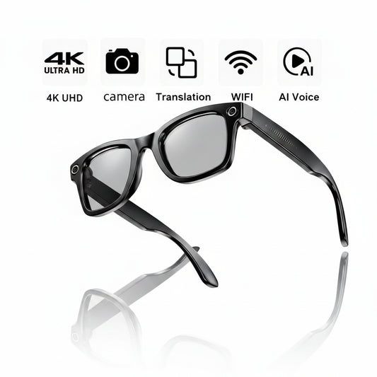 GUHUAVMI W610 — Lunettes Connectées IA | ChatGPT 4.0, Traducteur IA, Caméra 800W, Verres Photochromiques & Étanche — Photochromique