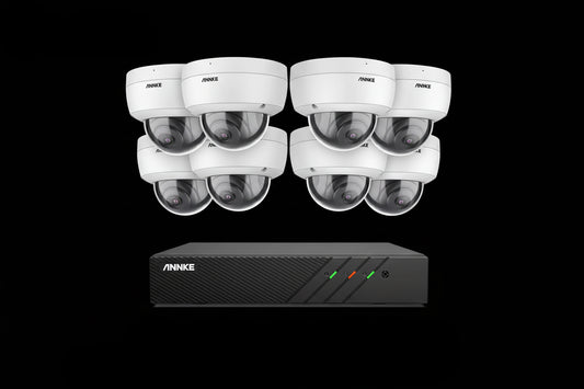 Système Surveillance ANNKE 8 Caméras POE 5MP - NVR 6MP Audio 4To