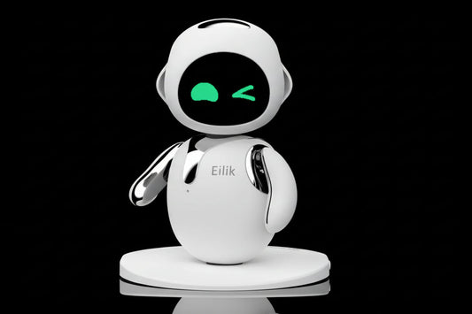Eilik Chrome Silver - Robot Compagnon Interactif Édition Chromée Premium