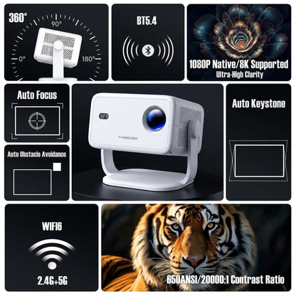 Vidéoprojecteur Magcubic L018 Full HD – 650 ANSI, Wi-Fi 6 et support 360°
