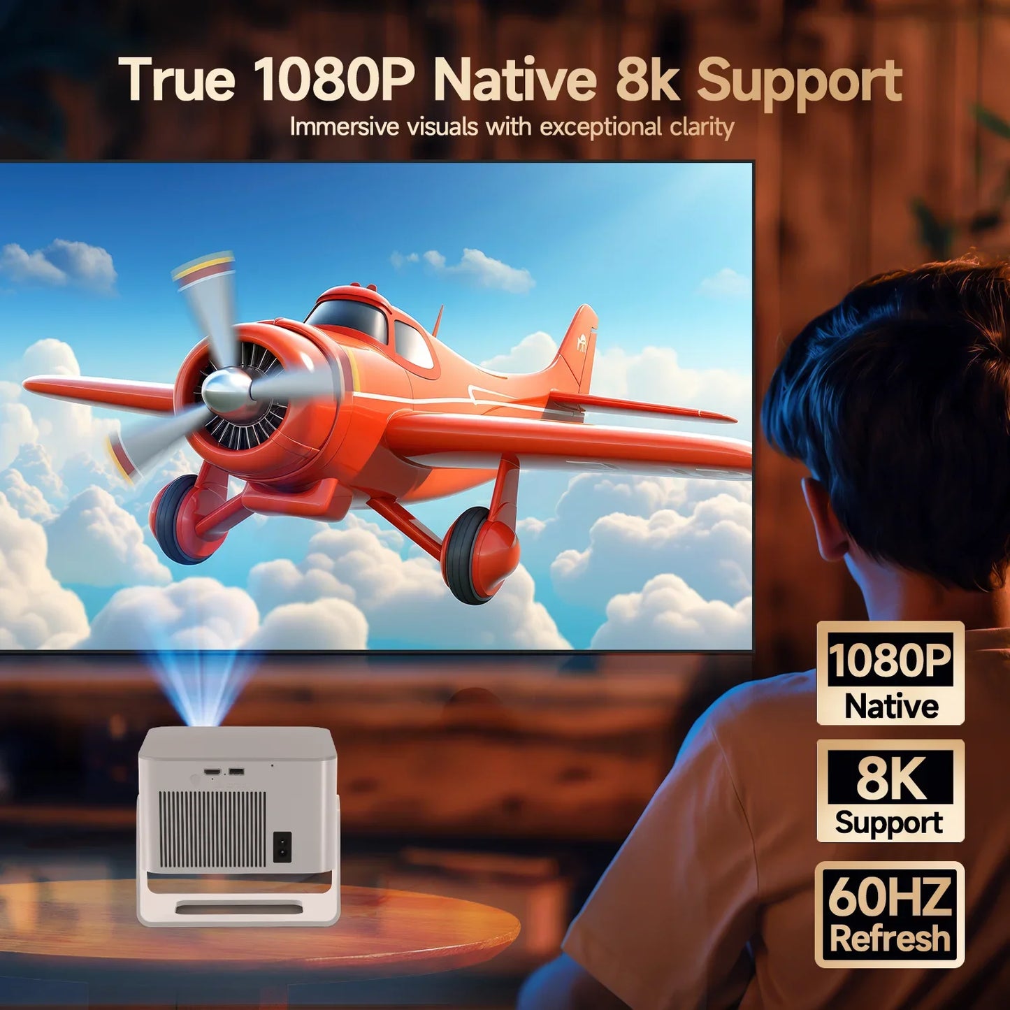 Magcubic HY350Max – Vidéoprojecteur Full HD 1080p | 900 ANSI, Android 14, WiFi 6, Autofocus, 8K