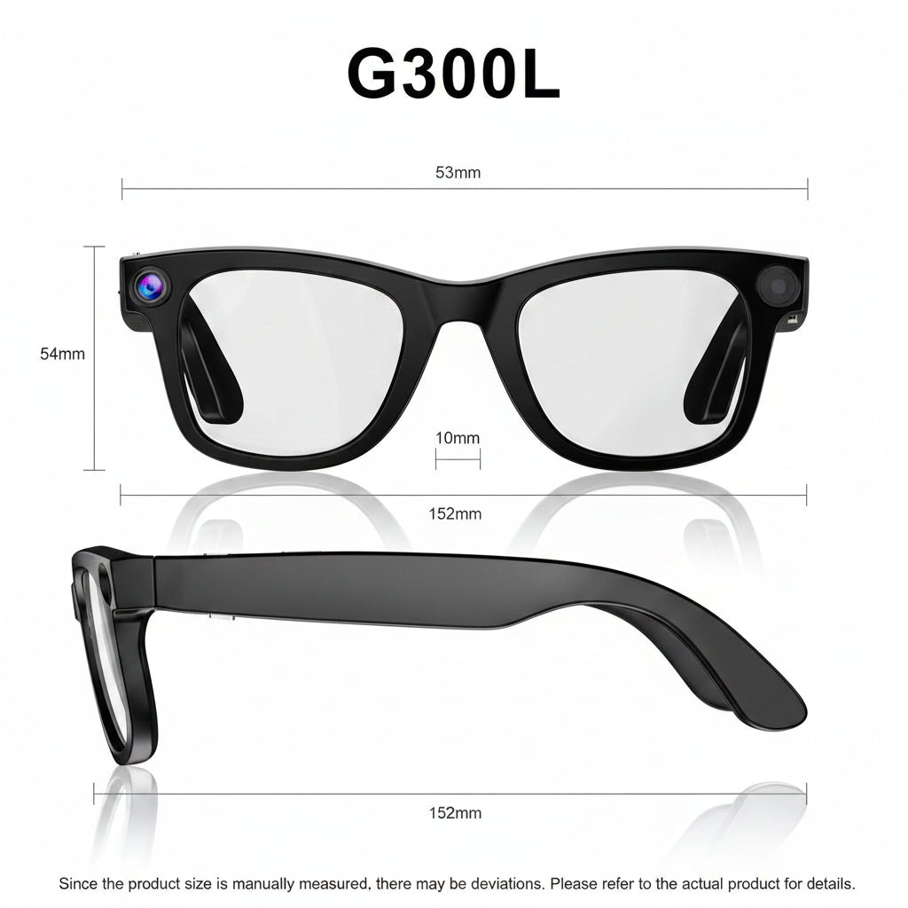 ERVPES G300L — Lunettes Connectées IA | Traduction Simultanée | Bluetooth | Vidéo