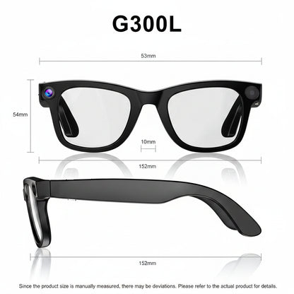 ERVPES G300L — Lunettes Connectées IA | Traduction Simultanée | Bluetooth | Vidéo