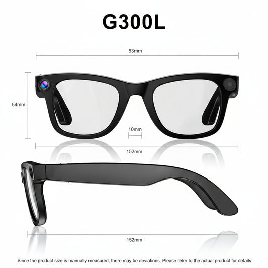 ERVPES G300L — Lunettes Connectées IA | Traduction Simultanée | Bluetooth | Vidéo