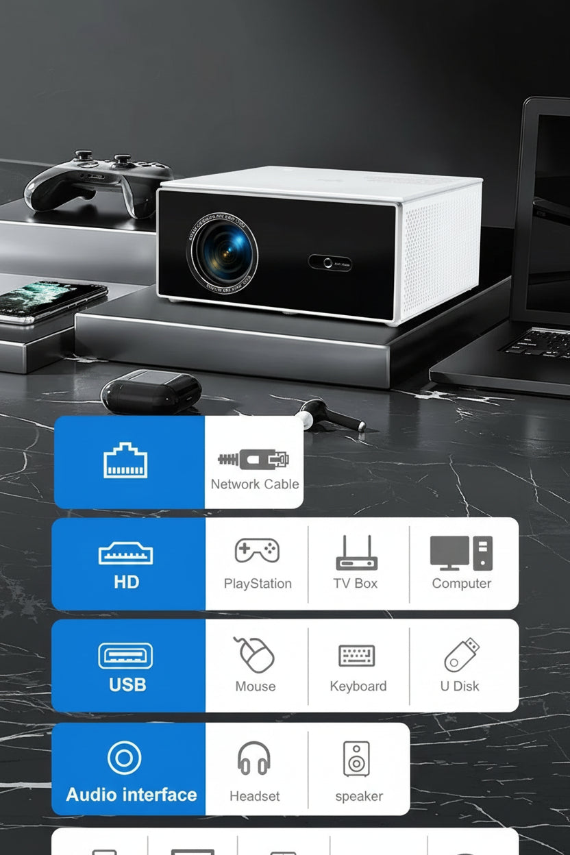 Vidéoprojecteur ThundeaL TDA7W 2K/4K Android 13 WiFi 6 Full HD 1080P - 2+32Go Home Cinéma Portable