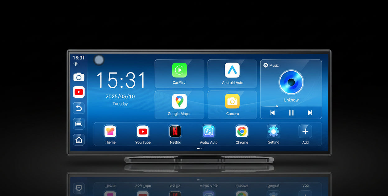 Dashcam Android 14 Imagebon W70 11.4" - CarPlay Sans Fil GPS 6+128Go