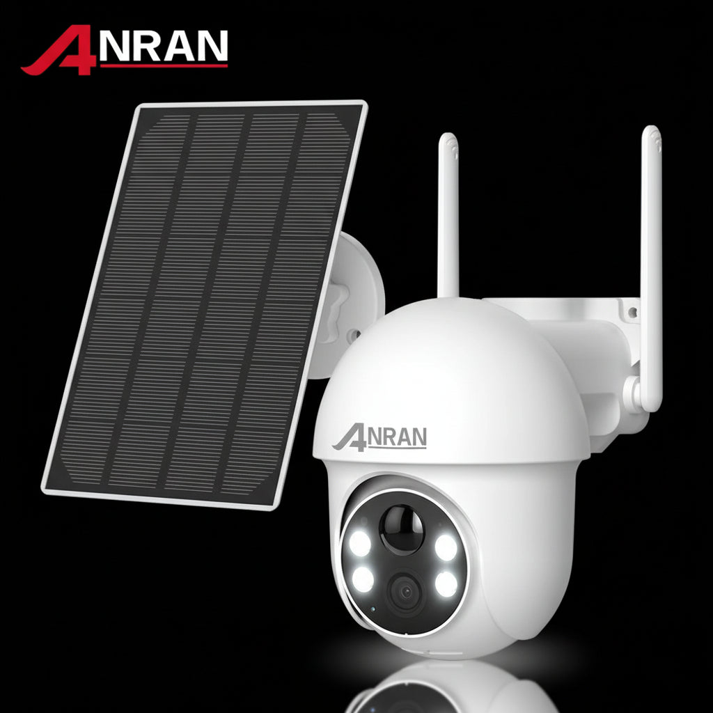 Caméra Solaire ANRAN 5MP PTZ 360° Vision Nocturne Couleur PIR