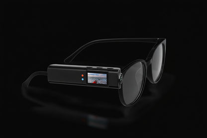 Lunettes Caméra 2.7K HD WiFi Enregistrement Vidéo Audio - Smart Glasses Contrôle APP 128Go Angle 120°