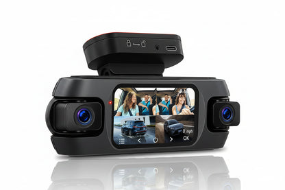 Hikity V630 — Dashcam 4K 360° | 4 Objectifs, Vision Nocturne IR, WiFi, GPS & Surveillance Parking