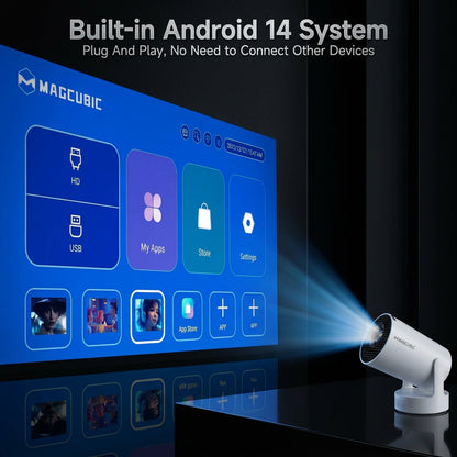 Mini vidéoprojecteur Magcubic HY300 Pro+ gris, HD 720p et Android 14