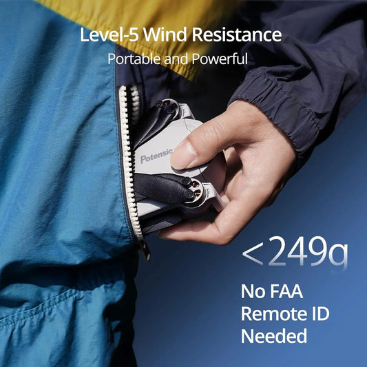 Drone Potensic C0 ATOM SE 4K GPS Gimbal 1 Axe 249g - Portée 4km Waypoint Follow Me - Kit 2 Batteries