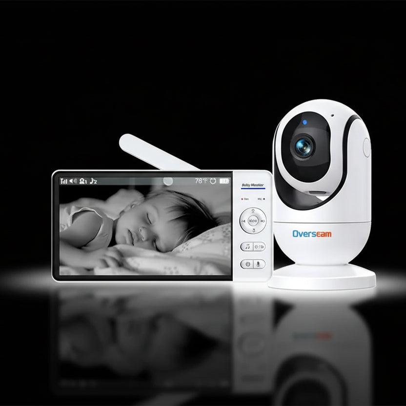 Babyphone Vidéo 7" HD 5000mAh - Sans WiFi Vision Nocturne Audio