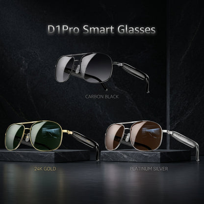 Blackview D1 Pro – Lunettes de soleil connectées noires avec audio Bluetooth