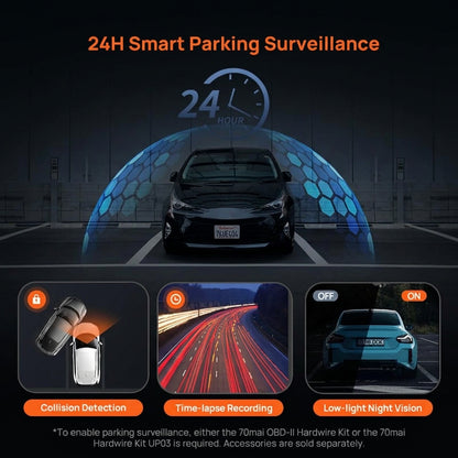 70mai M310 Plus – Dashcam 2K 1440p, Wi-Fi et grand-angle 143°