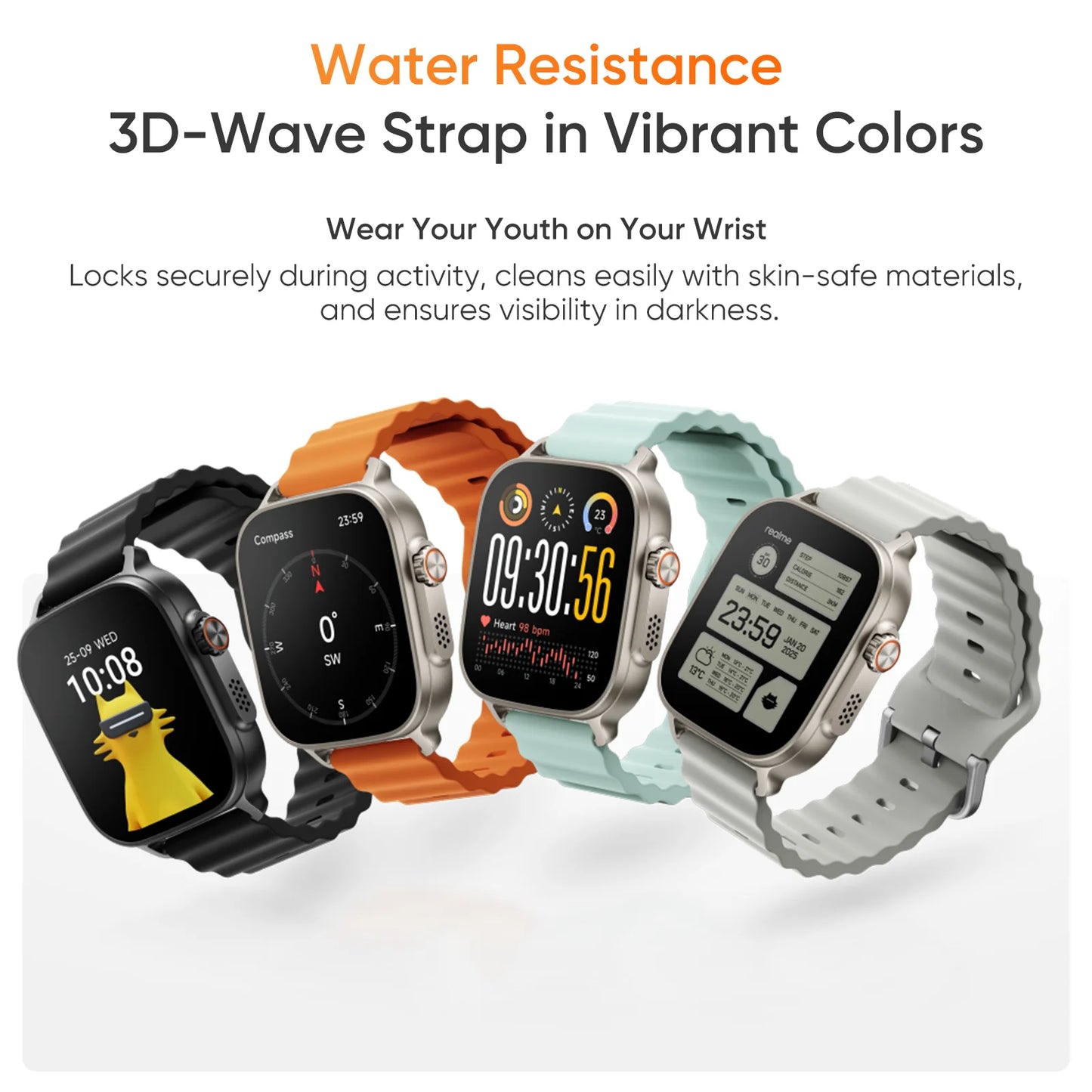 Realme Watch 5 – Montre Connectée GPS AMOLED 1,97" | 108 Sports | Autonomie 14 Jours