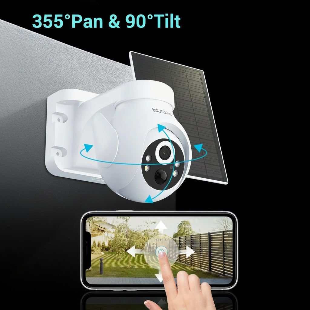 Caméra Sécurité Blurams 2K WiFi 360° Extérieure Vision Nocturne Couleur