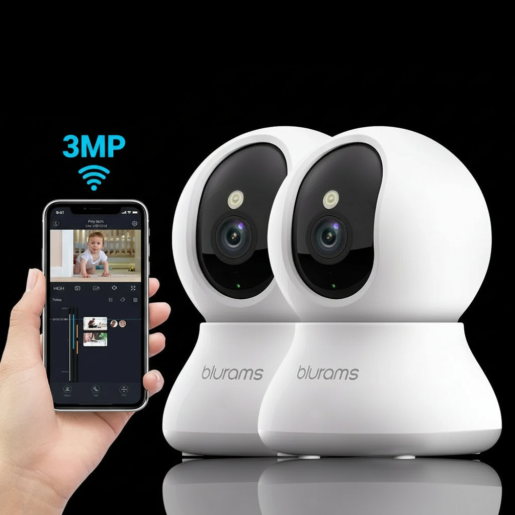 Pack 2 Babyphones Caméra 2K HD - Surveillance Duo Vision Nocturne
