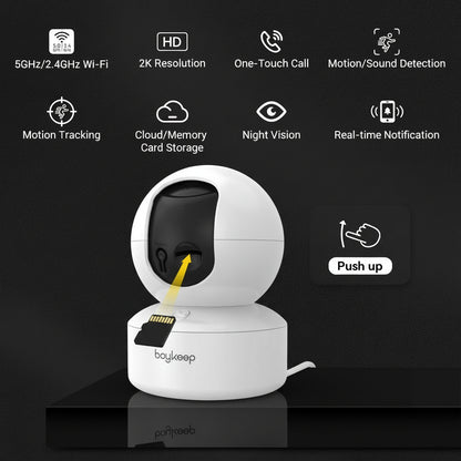 Pack 2 Caméras Surveillance WiFi 3MP 360° Vision Nocturne Audio