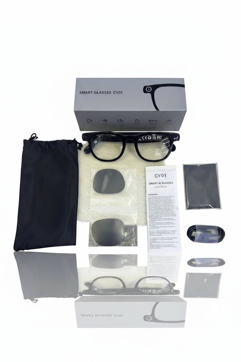 Hiwego V302 — Lunettes Connectées IA | Caméra HD, Traduction Vocale, Appels Bluetooth & Résistance à l’Eau