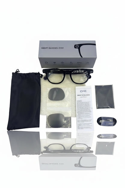Hiwego V302 — Lunettes Connectées IA | Caméra HD, Traduction Vocale, Appels Bluetooth & Résistance à l’Eau
