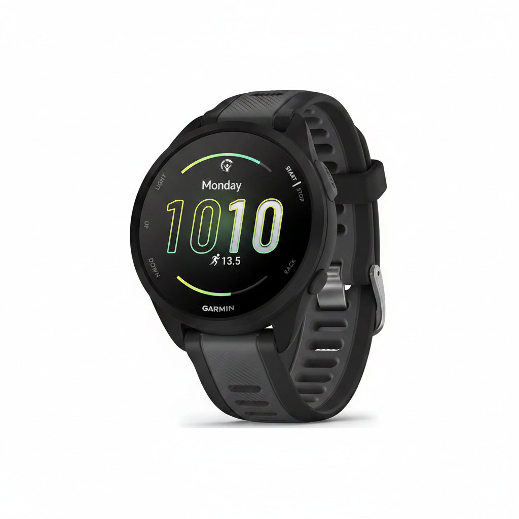 Garmin Forerunner 165 – Montre Running GPS AMOLED | Pulse Ox | Suivi Stress | 11 Jours | Noir