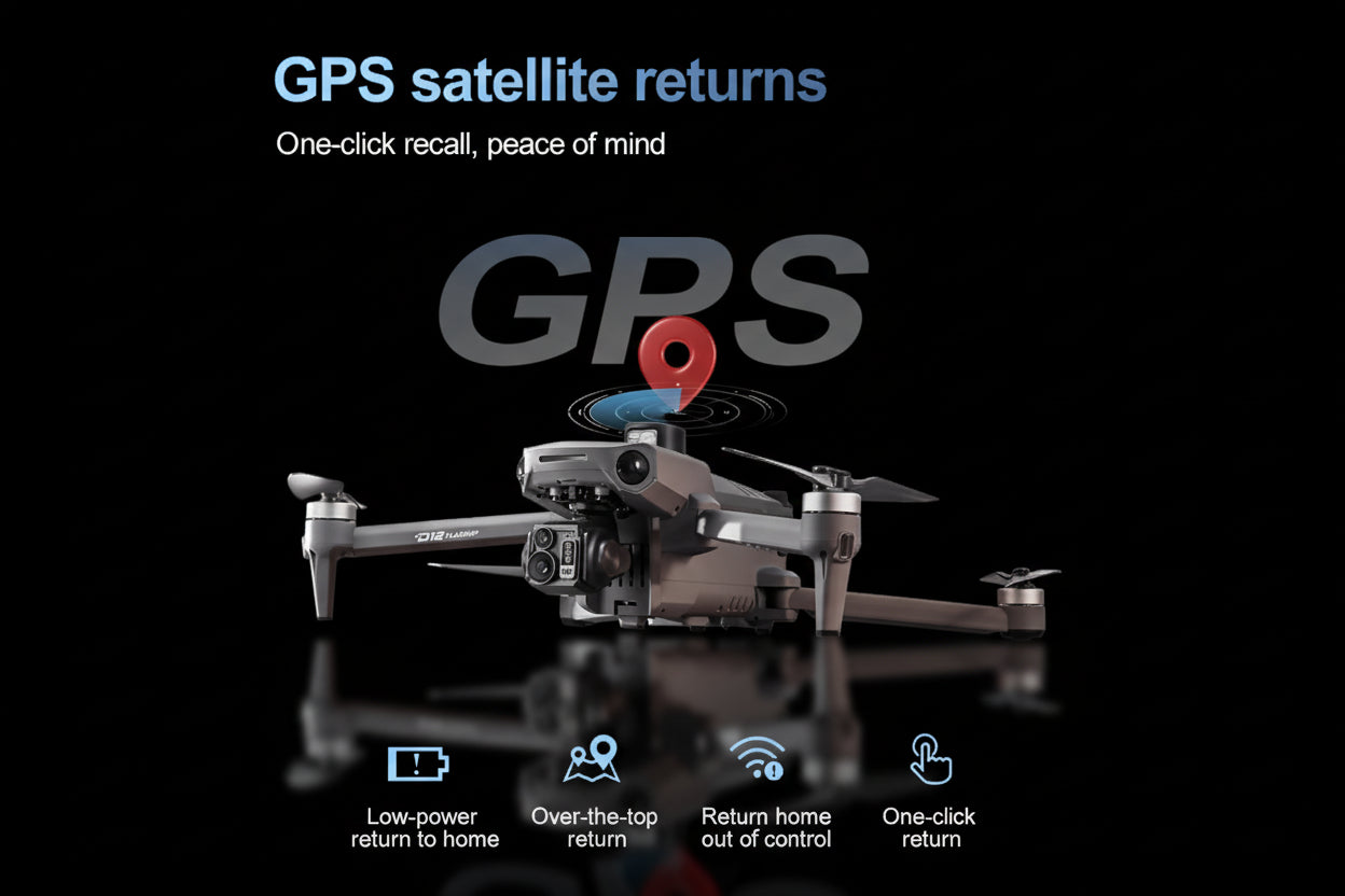 Drone Professionnel D12 8K Gimbal 3 Axes GPS Évitement Obstacles - Moteurs Brushless FPV Quadricoptère