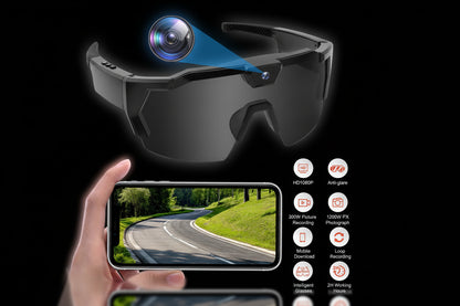 Lunettes Sport Caméra 64GB – Lunettes Connectées Action pour Cyclisme et Sports