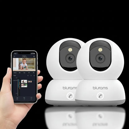 Pack 2 Babyphones Caméra 2K HD - Surveillance Duo avec Détection Intelligente et Vision Nocturne
